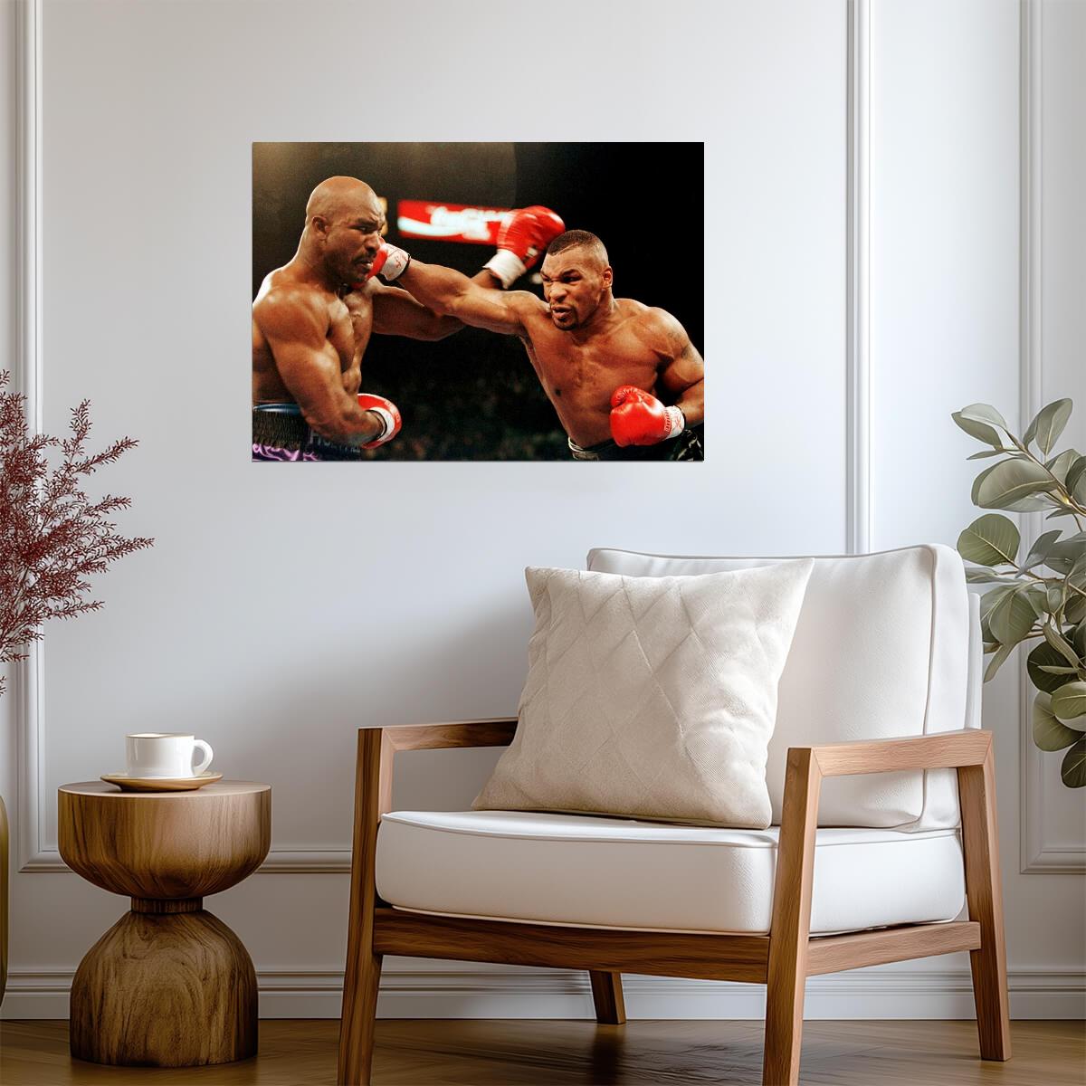 Mike Tyson vs Evander Holyfield | Historic Boxing Match Poster | Action Fight Photography - Sports Poster