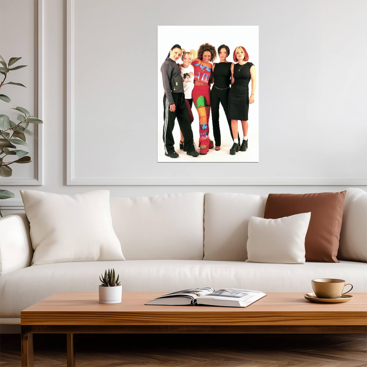 Spice Girls | 90s Group Portrait | Girl Power Pop Music Poster - Music Poster