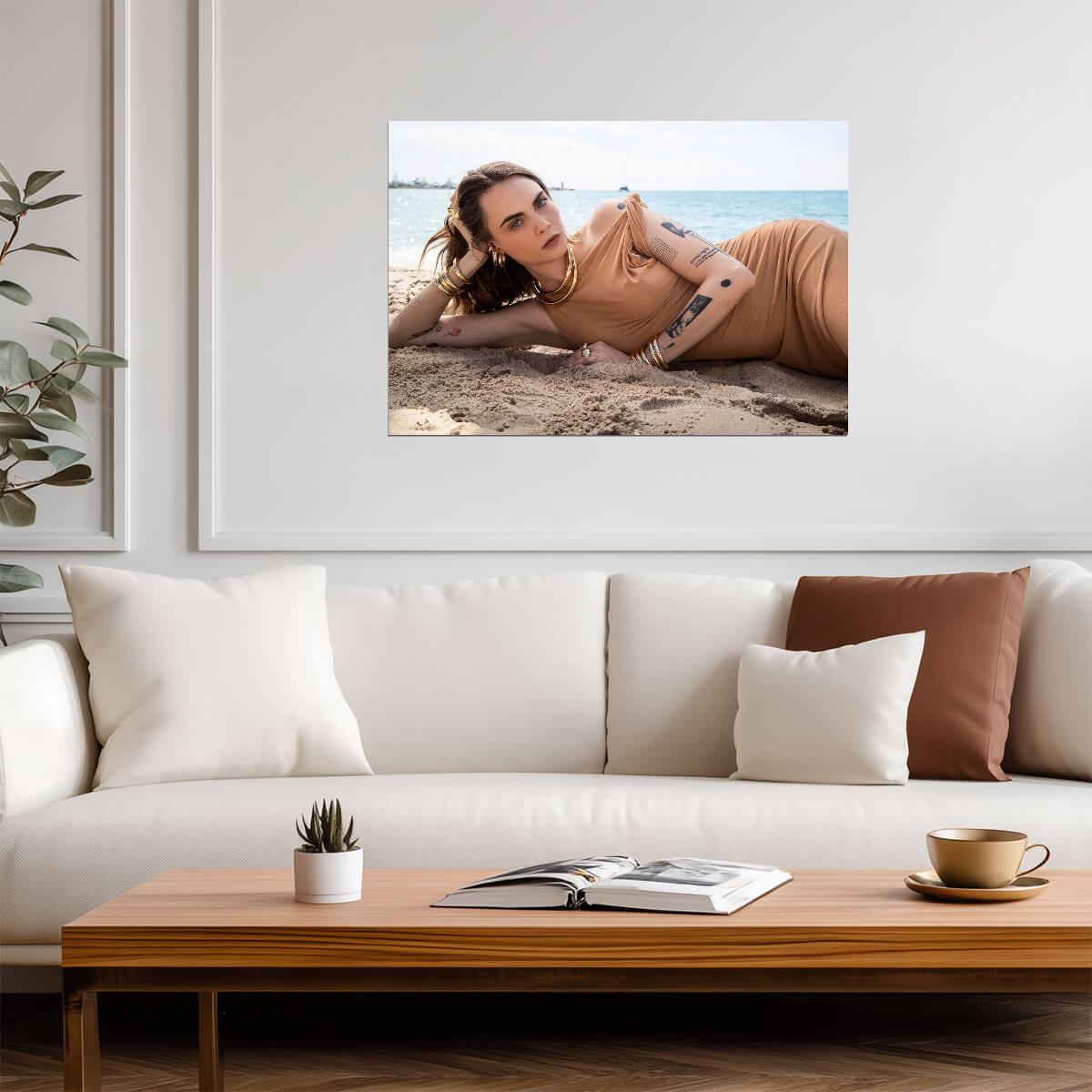 Cara Delevingne | Fashion Icon Print | Celebrity Poster - Celebrities Poster