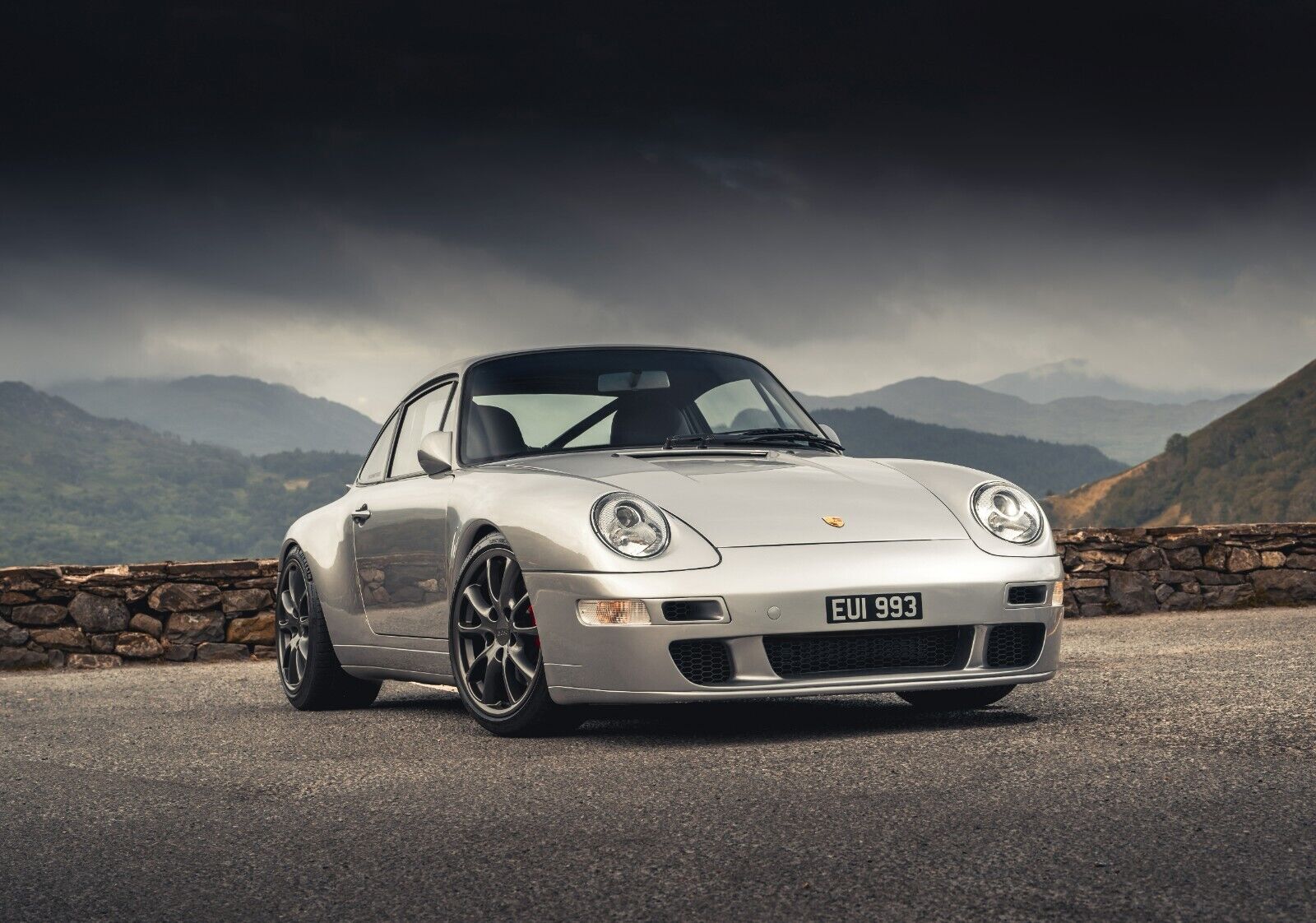 Porsche 911 (993) RUF CTR2 Inspired | Classic German Sports Car Poster | Silver Restomod Wall Art - Cars Poster