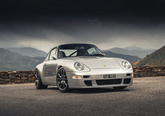Porsche 911 (993) RUF CTR2 Inspired | Classic German Sports Car Poster | Silver Restomod Wall Art - Cars Poster