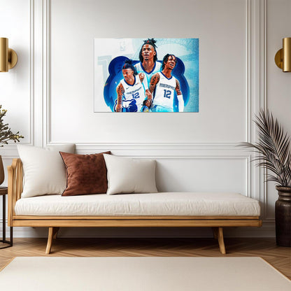 Ja Morant Memphis Grizzlies Collage | Basketball Poster | NBA Dunk Art - Sports Poster
