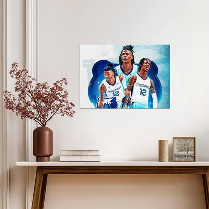 Ja Morant Memphis Grizzlies Collage | Basketball Poster | NBA Dunk Art - Sports Poster