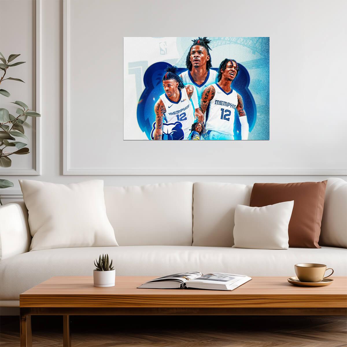 Ja Morant Memphis Grizzlies Collage | Basketball Poster | NBA Dunk Art - Sports Poster