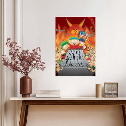 South Park Bigger Longer & Uncut | The Movie Key Art | Adult Comedy Poster - Movies & TV Poster