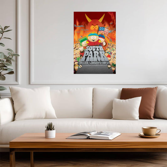 South Park Bigger Longer & Uncut | The Movie Key Art | Adult Comedy Poster - Movies & TV Poster