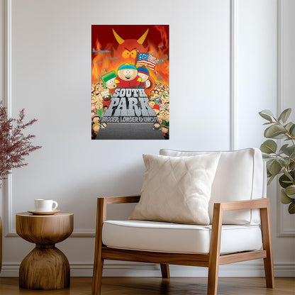 South Park Bigger Longer & Uncut | The Movie Key Art | Adult Comedy Poster - Movies & TV Poster