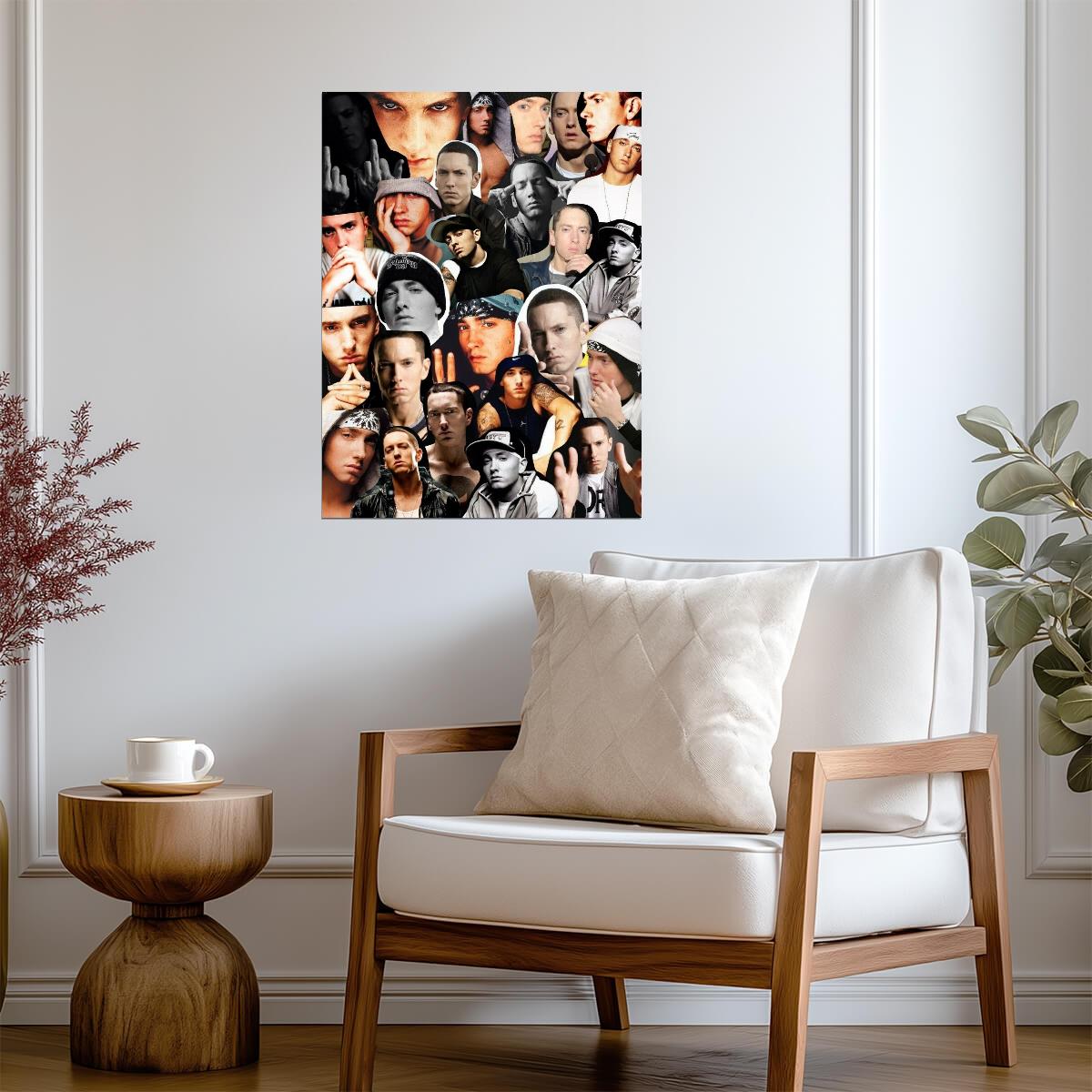 Eminem Photo Collage | Hip Hop Legend Tribute | Rap Music Wall Poster - Music Poster
