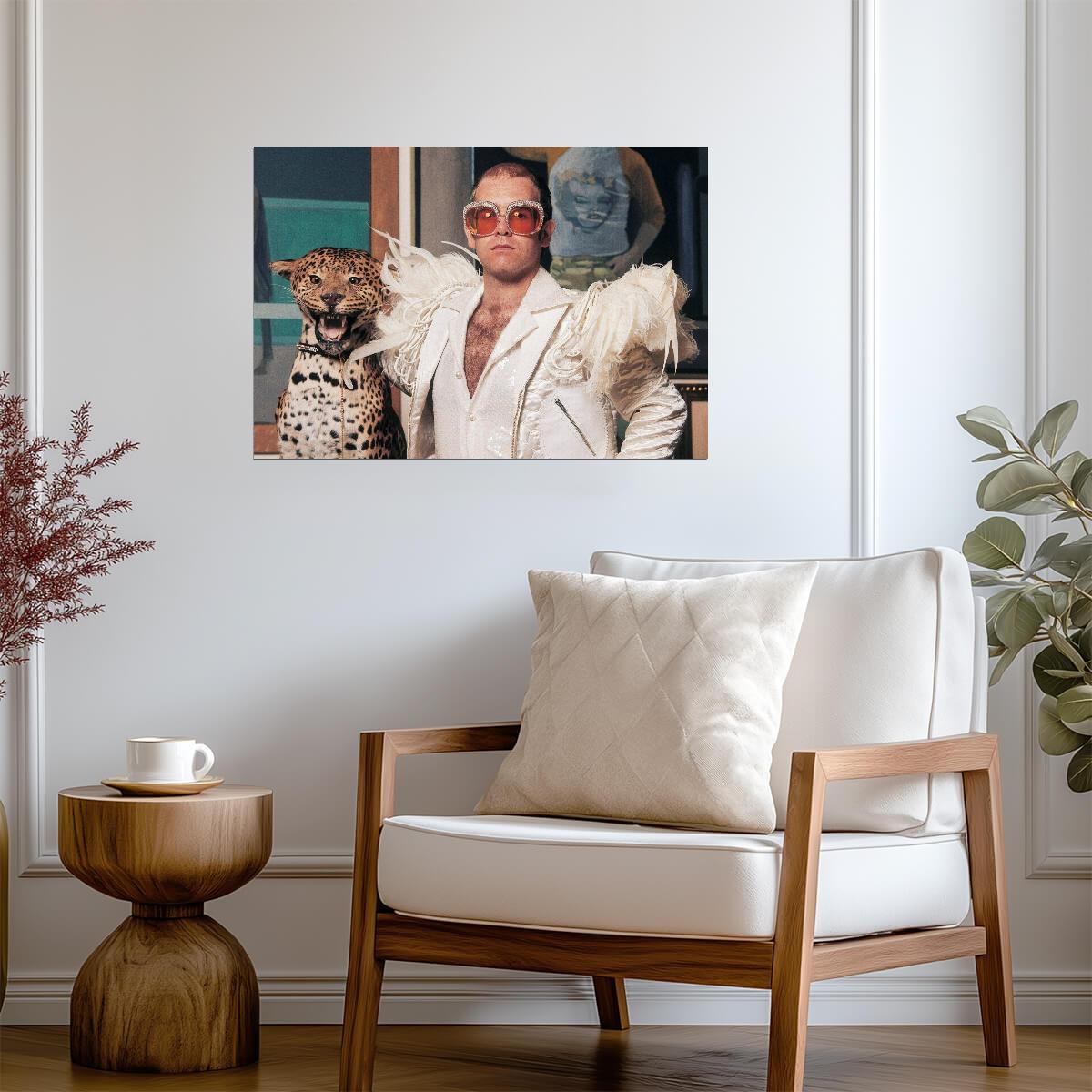 Elton John Glam Rock Era | Vintage Music Photography | 70s Pop Icon Poster - Music Poster