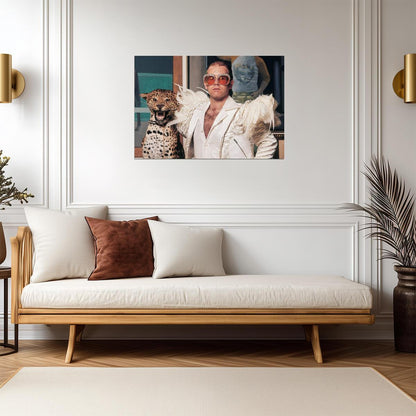 Elton John Glam Rock Era | Vintage Music Photography | 70s Pop Icon Poster - Music Poster