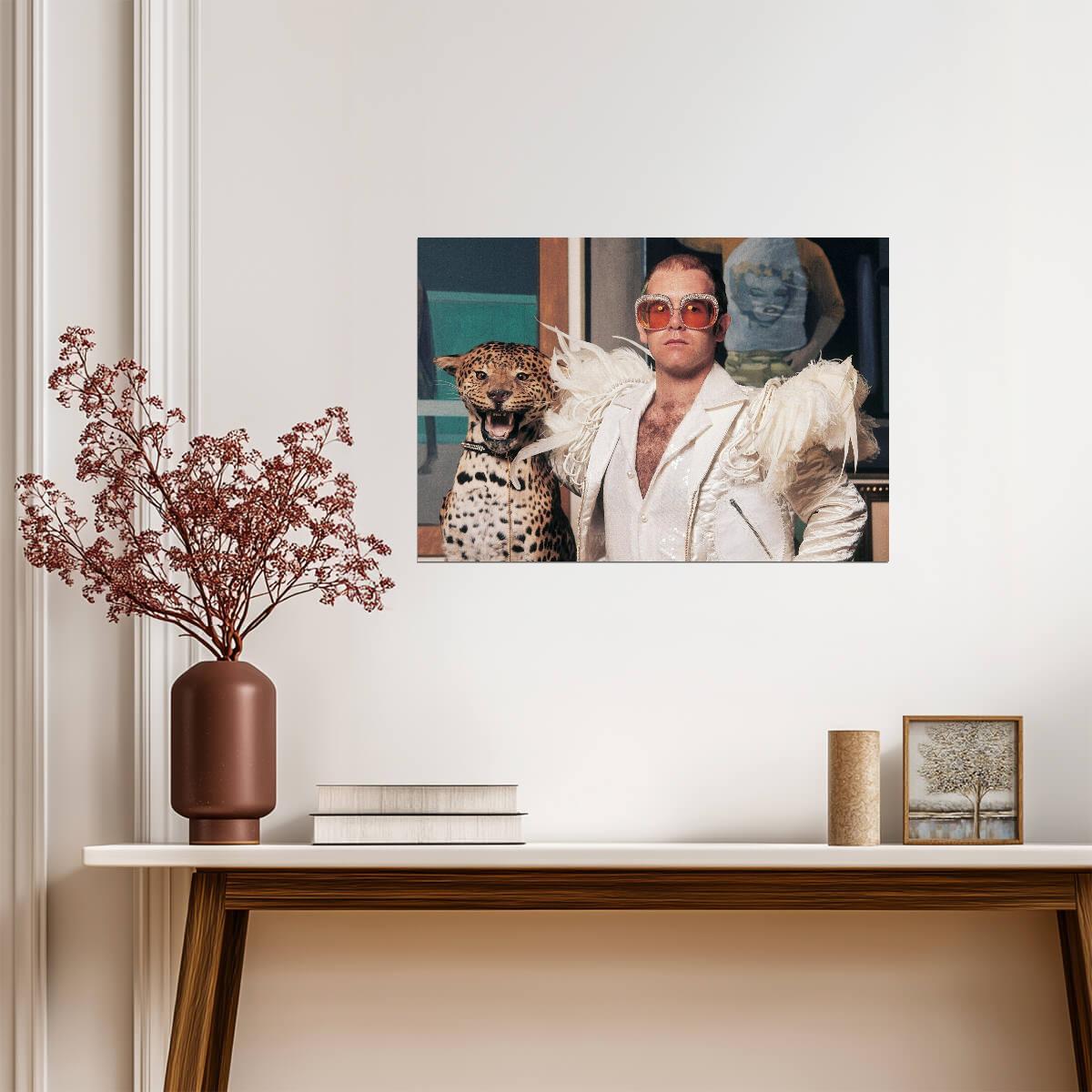 Elton John Glam Rock Era | Vintage Music Photography | 70s Pop Icon Poster - Music Poster