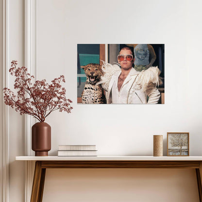 Elton John Glam Rock Era | Vintage Music Photography | 70s Pop Icon Poster - Music Poster