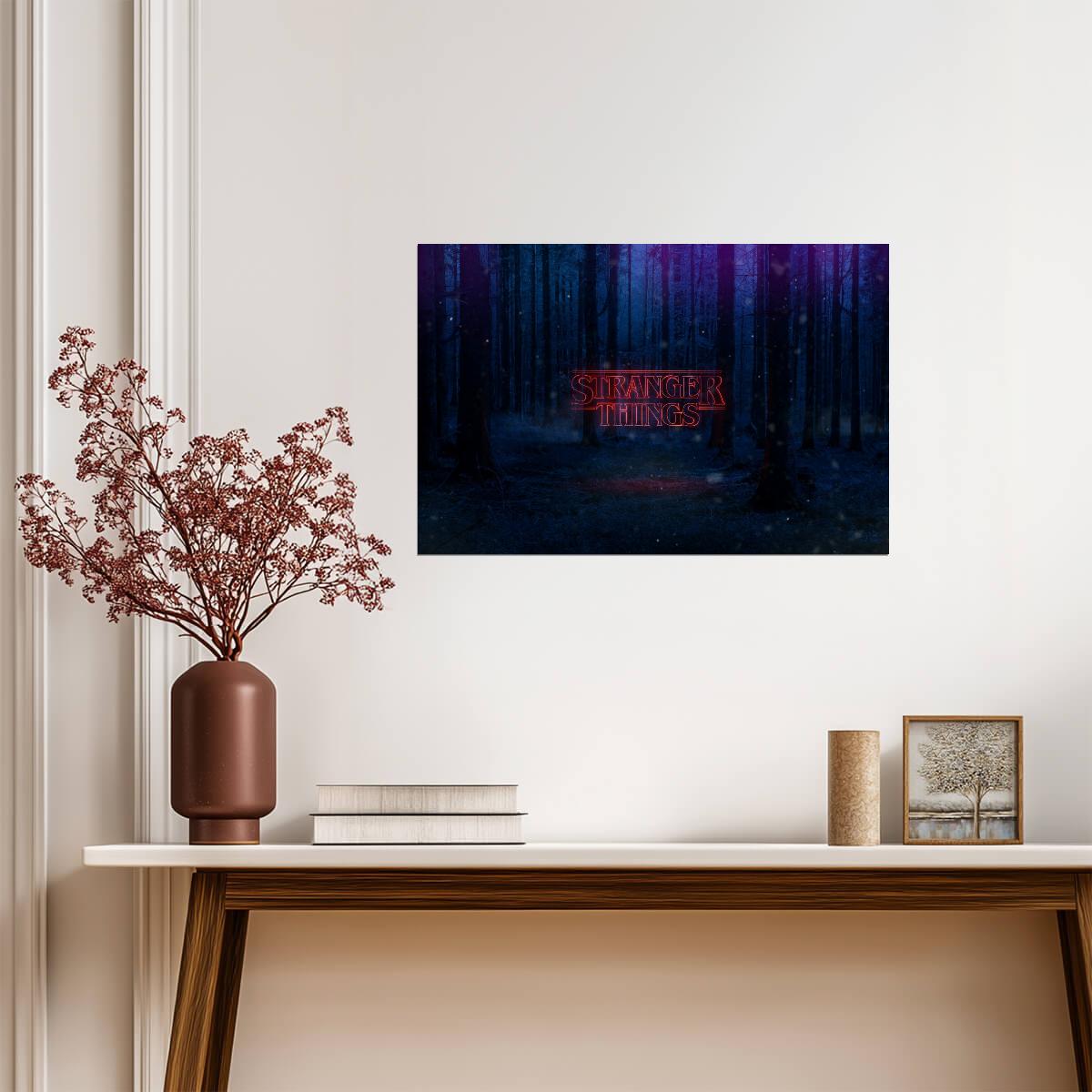 Stranger Things Logo | Neon Title Typography | Sci-Fi Horror TV Show Poster - Movies & TV Poster