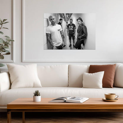 Fall Out Boy Band Photo | Black and White Music Poster | Pop Punk Rock Wall Art - Music Poster