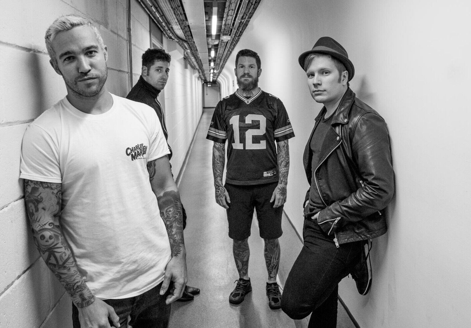 Fall Out Boy Band Photo | Black and White Music Poster | Pop Punk Rock Wall Art - Music Poster