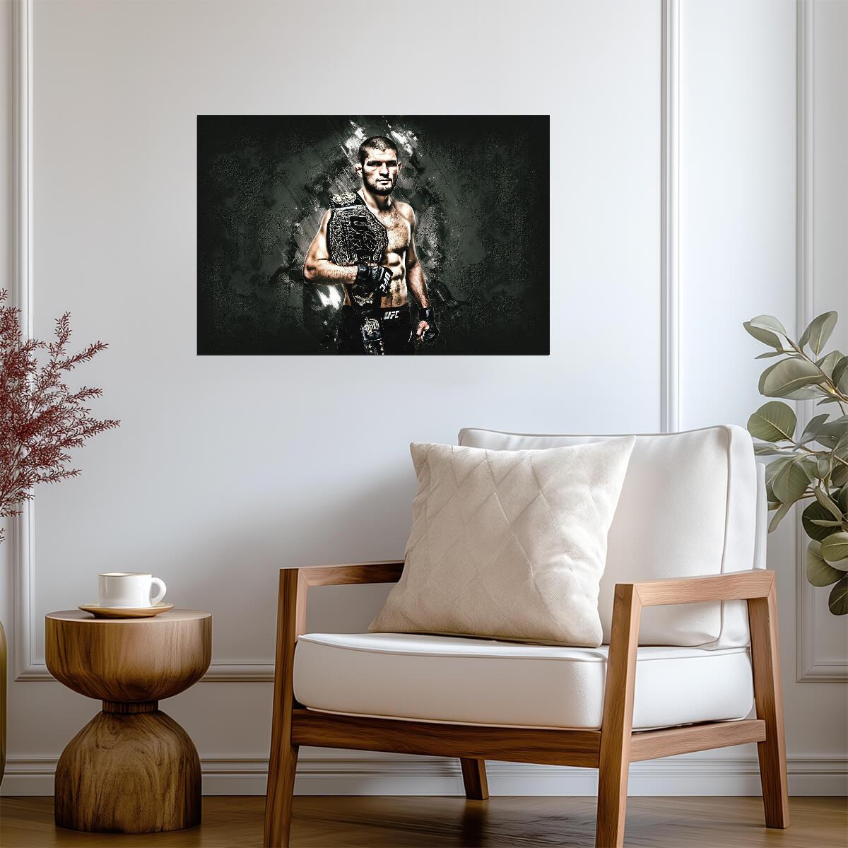 Khabib Nurmagomedov Grunge Style | UFC Poster | Lightweight Champion Art - Sports Poster
