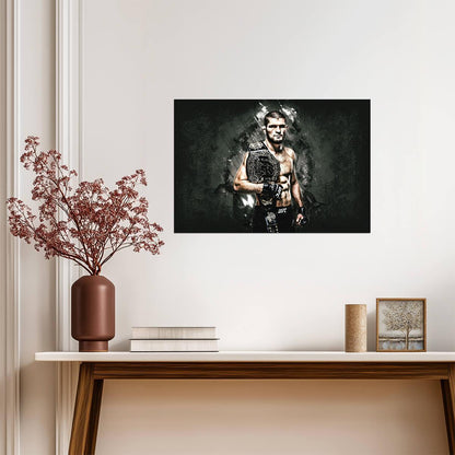 Khabib Nurmagomedov Grunge Style | UFC Poster | Lightweight Champion Art - Sports Poster