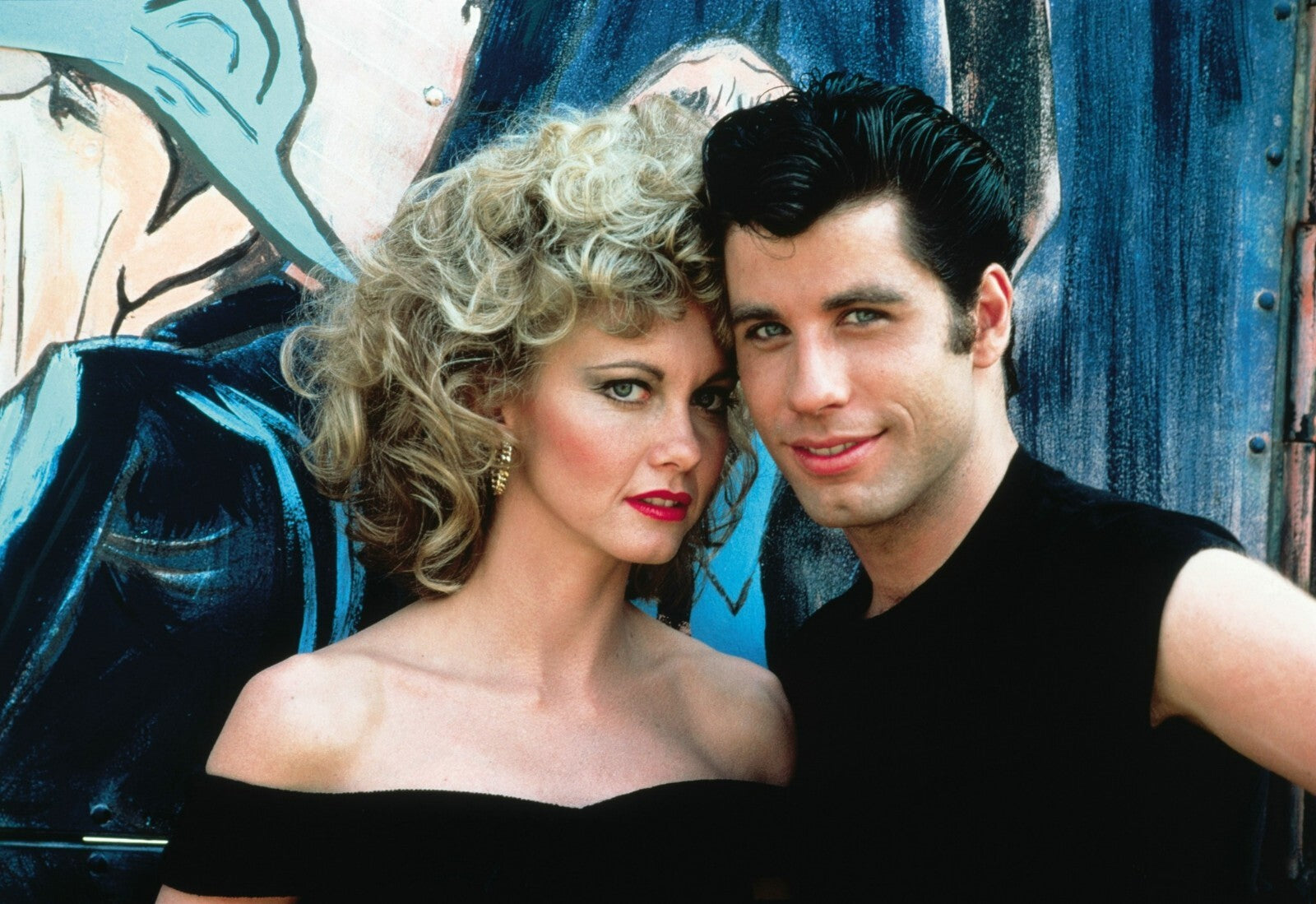Grease Movie Poster | John Travolta & Olivia Newton-John as Danny & Sandy | Classic Musical Film Art - Movies & TV Poster