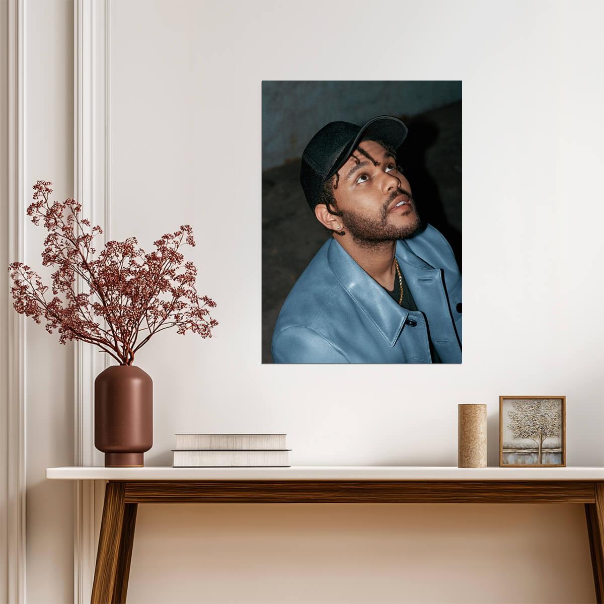 The Weeknd Blue Jacket Portrait | Abel Tesfaye Photo | R&B Music Art Poster - Music Poster