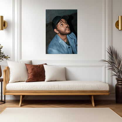 The Weeknd Blue Jacket Portrait | Abel Tesfaye Photo | R&B Music Art Poster - Music Poster