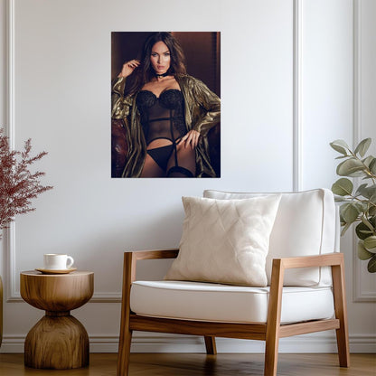Megan Fox Photoshoot Portrait | Celebrity Wall Art | Modern Sexy Poster - Celebrities Poster