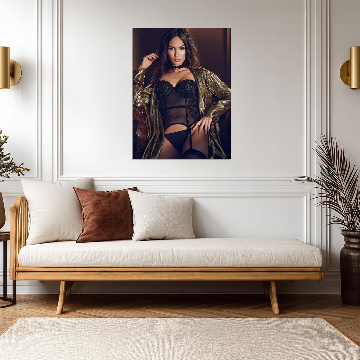 Megan Fox Photoshoot Portrait | Celebrity Wall Art | Modern Sexy Poster - Celebrities Poster
