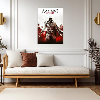 Assassin's Creed II Ezio Auditore | Iconic Promo Art Poster | Gaming Room Decor - Video Games Poster