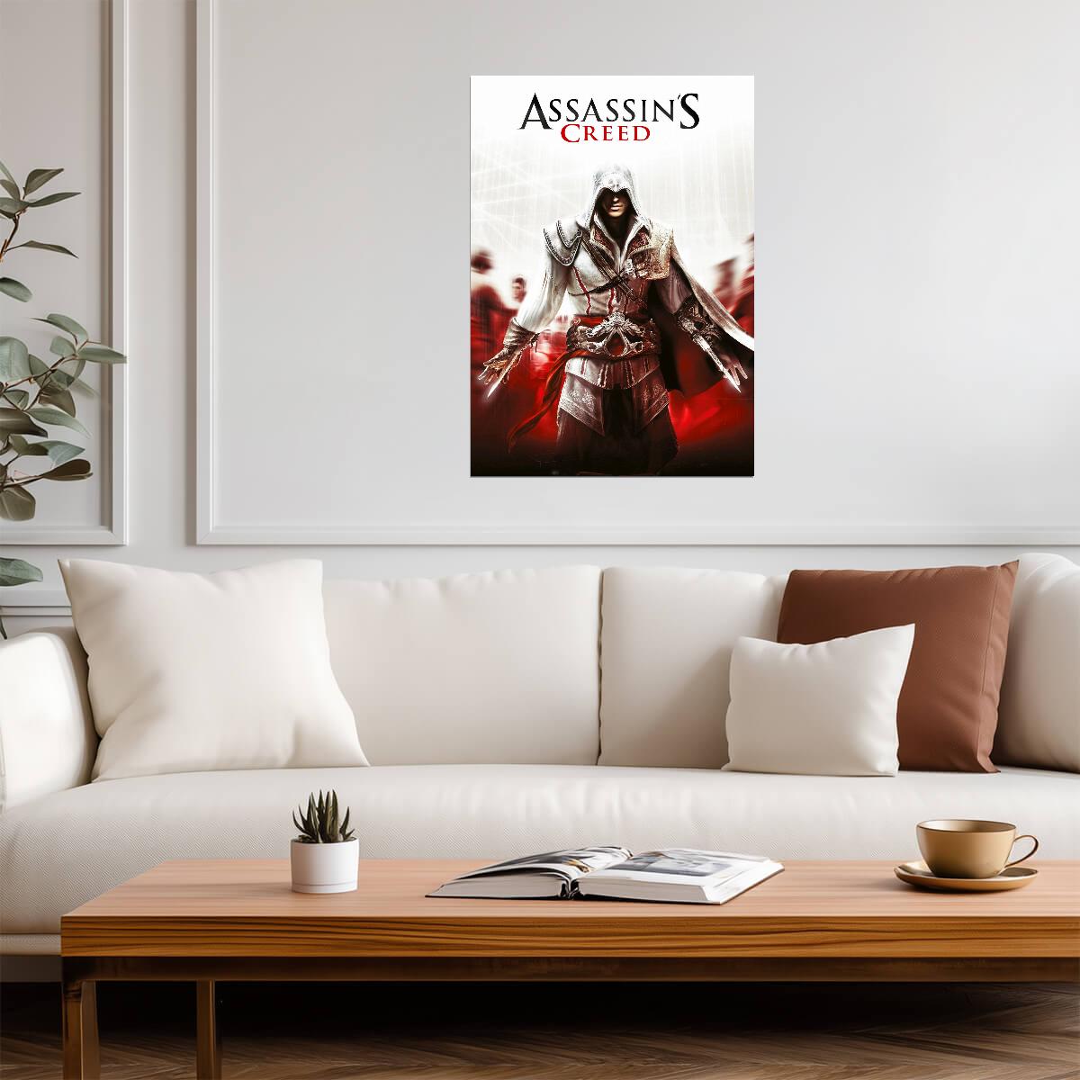 Assassin's Creed II Ezio Auditore | Iconic Promo Art Poster | Gaming Room Decor - Video Games Poster