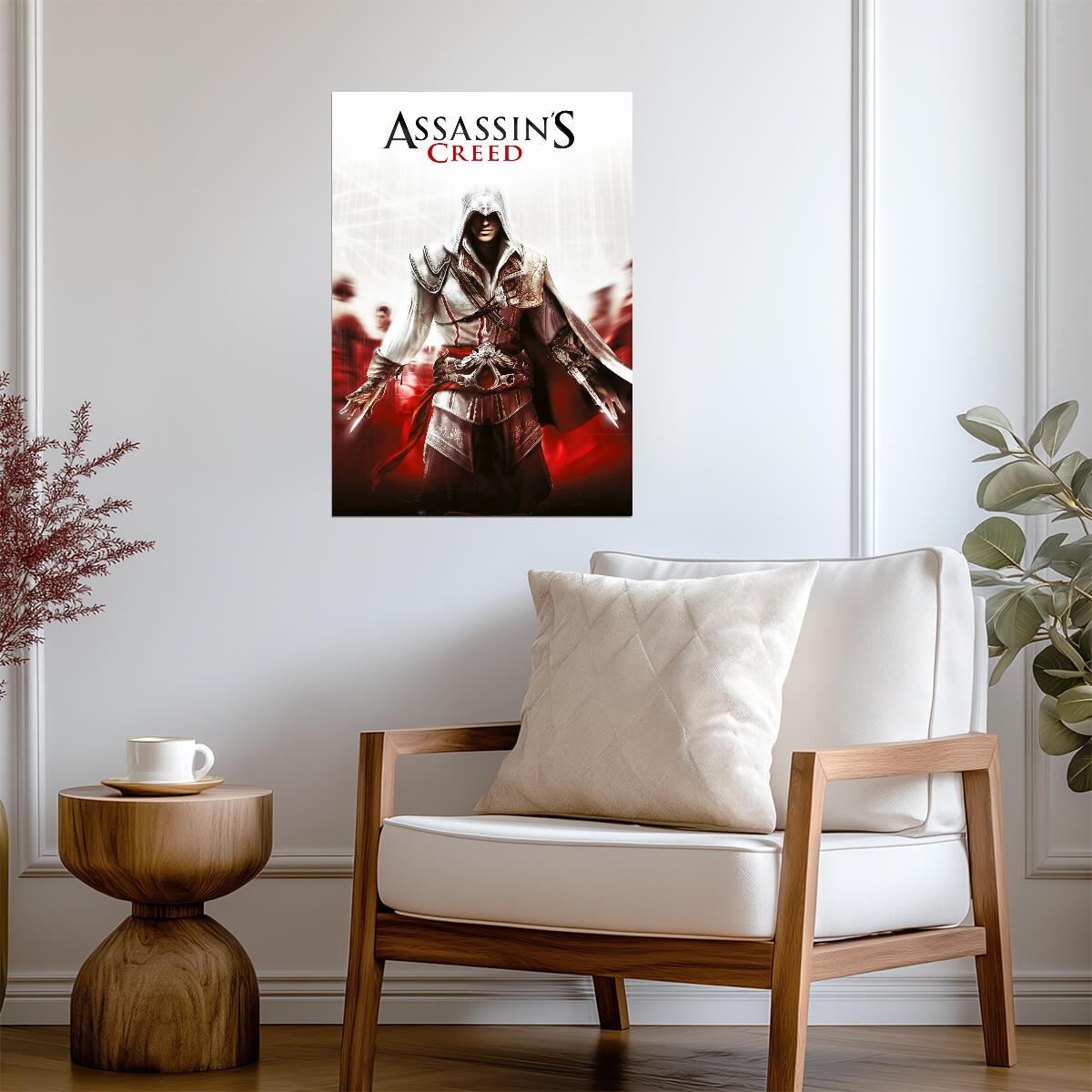 Assassin's Creed II Ezio Auditore | Iconic Promo Art Poster | Gaming Room Decor - Video Games Poster
