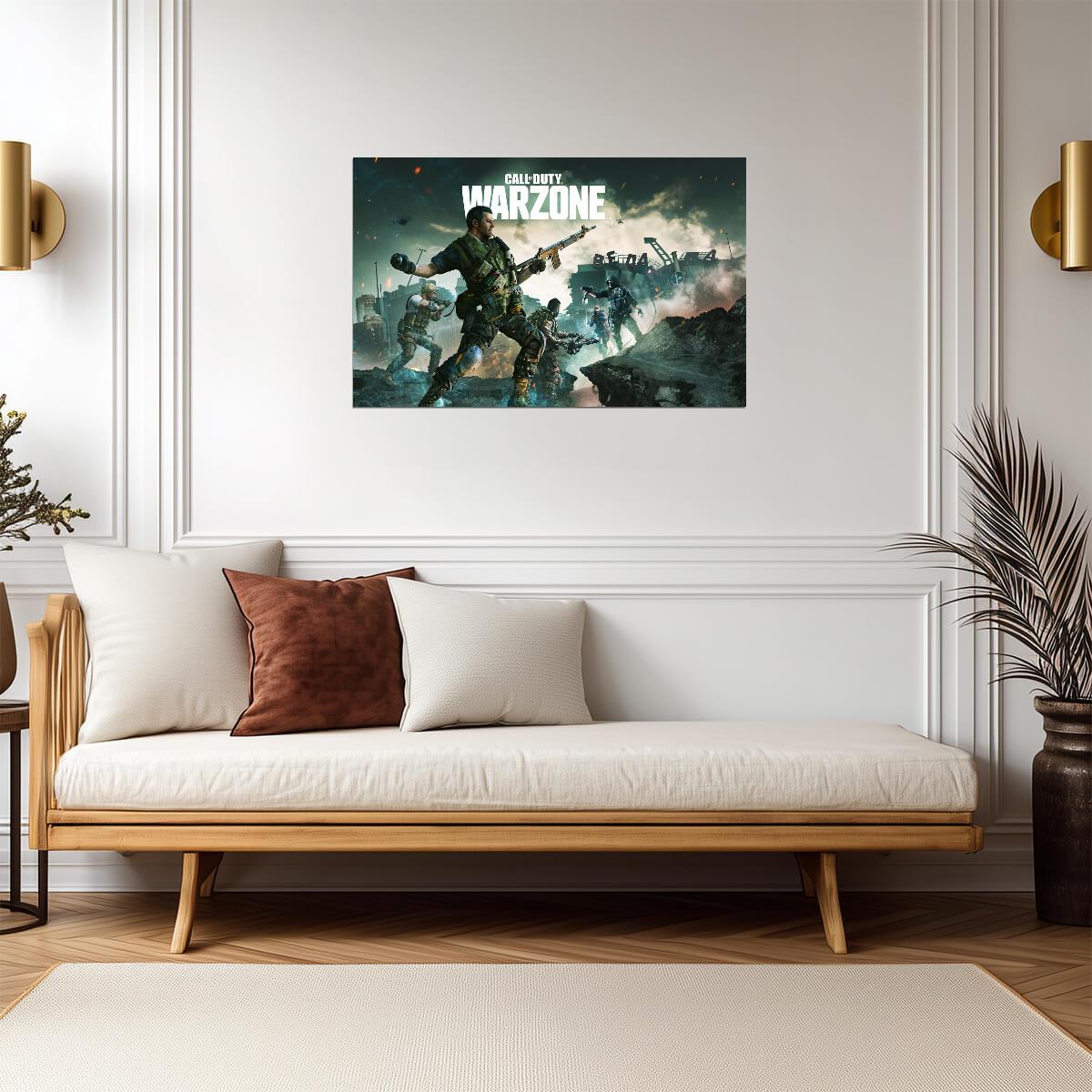 Call of Duty Warzone Squad | Battle Royale Action Poster | FPS Gamer Gift - Video Games Poster