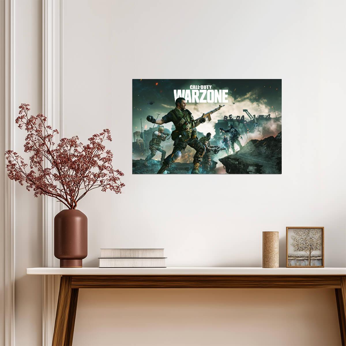 Call of Duty Warzone Squad | Battle Royale Action Poster | FPS Gamer Gift - Video Games Poster