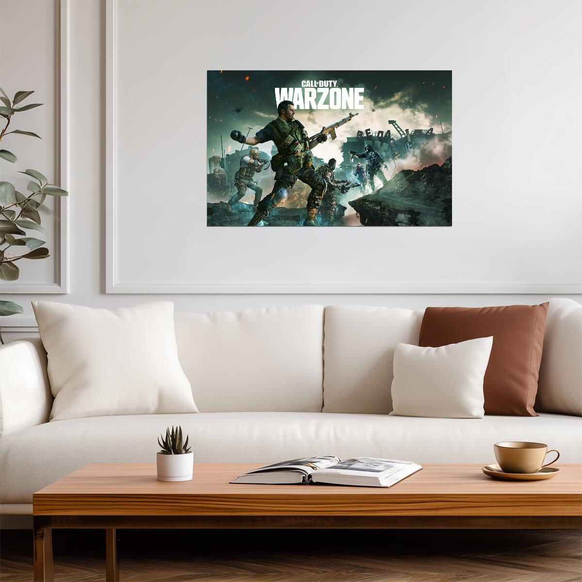 Call of Duty Warzone Squad | Battle Royale Action Poster | FPS Gamer Gift - Video Games Poster