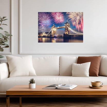 Fireworks London | Tower Bridge Art | City Poster - Photography Poster