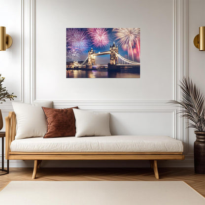 Fireworks London | Tower Bridge Art | City Poster - Photography Poster