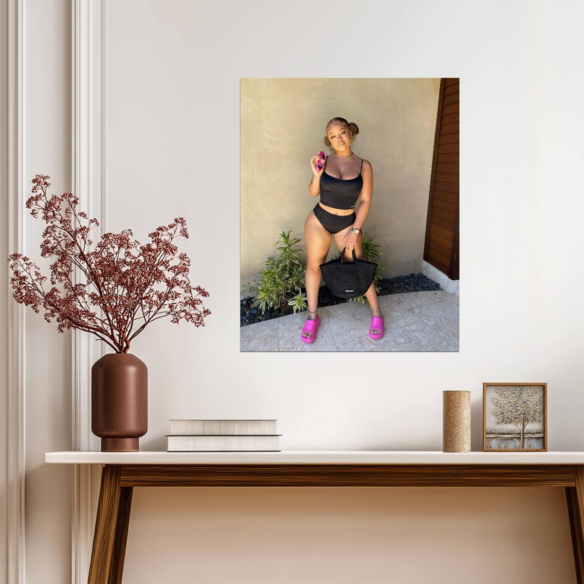 Latto Big Latto Photoshoot | Hip Hop Music Poster | Sexy Celebrity Wall Art - Music Poster