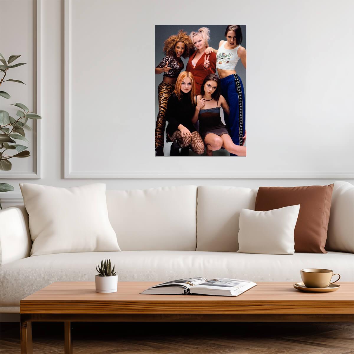 Spice Girls 90s Fashion Shoot | Group Portrait | Retro Pop Music Poster - Music Poster
