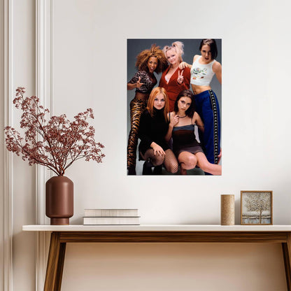 Spice Girls 90s Fashion Shoot | Group Portrait | Retro Pop Music Poster - Music Poster