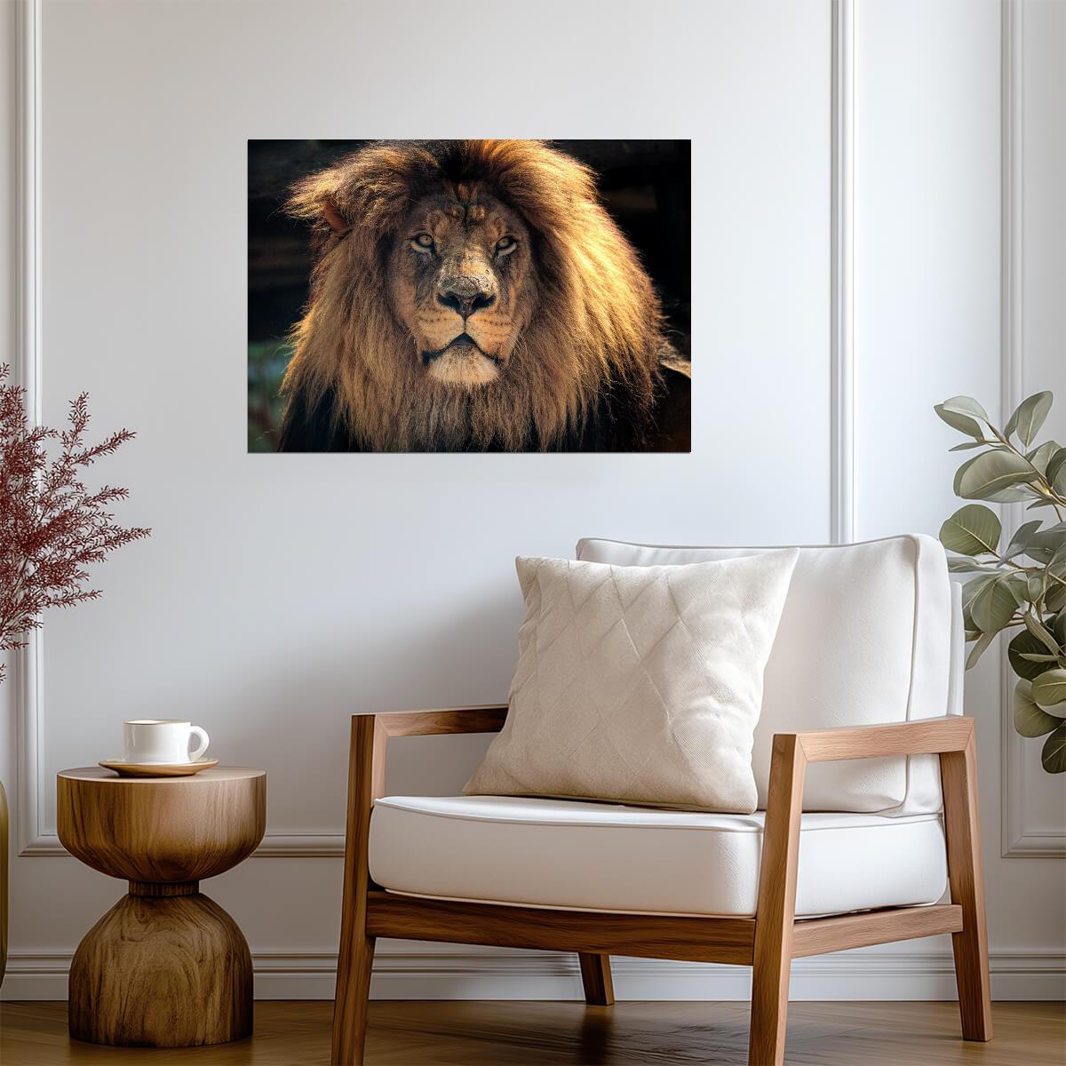 Lion Poster | Animal Wildlife Photo Print - Photography Poster