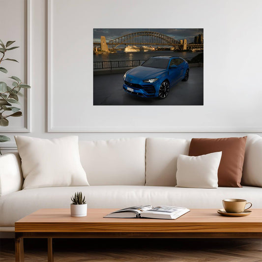 Lamborghini Urus | Blue Luxury SUV Poster | Super SUV in Sydney Australia - Cars Poster
