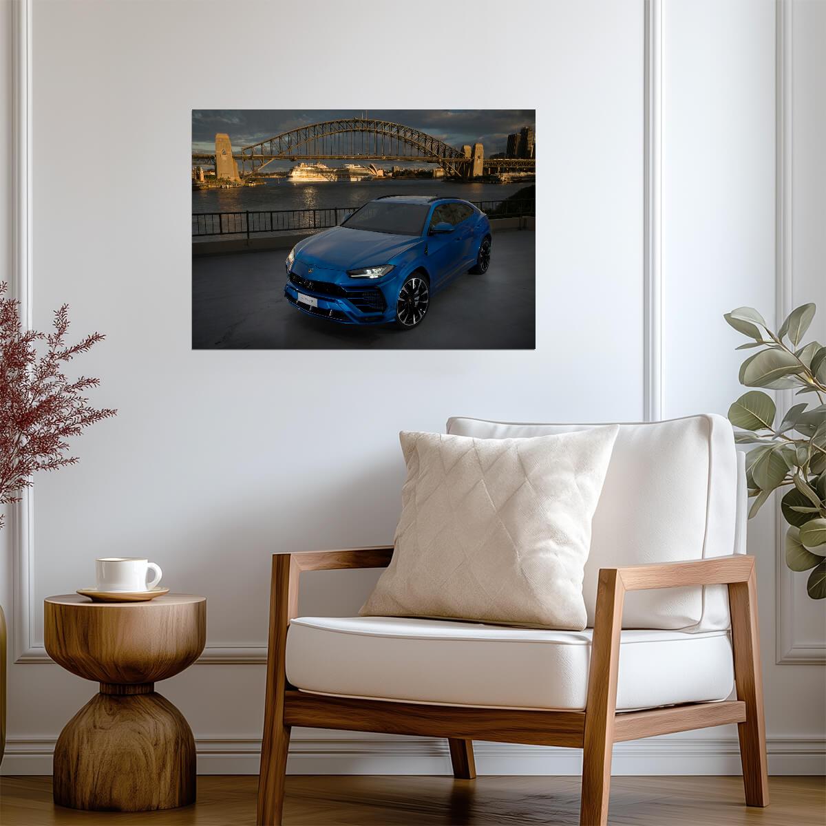 Lamborghini Urus | Blue Luxury SUV Poster | Super SUV in Sydney Australia - Cars Poster