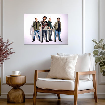 Blue Boy Band | Pop Group Poster | 2000s Music Art - Music Poster