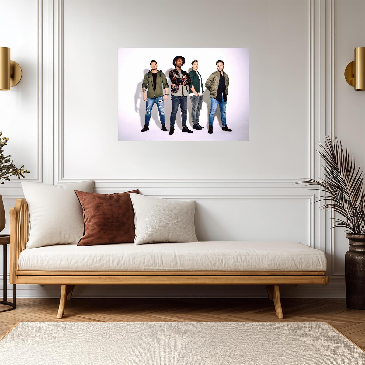 Blue Boy Band | Pop Group Poster | 2000s Music Art - Music Poster