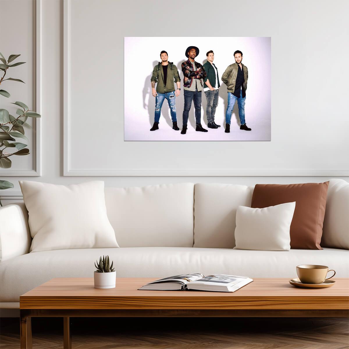 Blue Boy Band | Pop Group Poster | 2000s Music Art - Music Poster