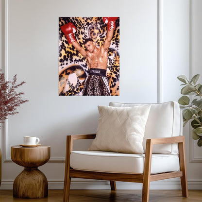 Prince Naseem Hamed Leopard Print | Boxing Fashion Poster | Sports Legend Wall Art - Sports Poster