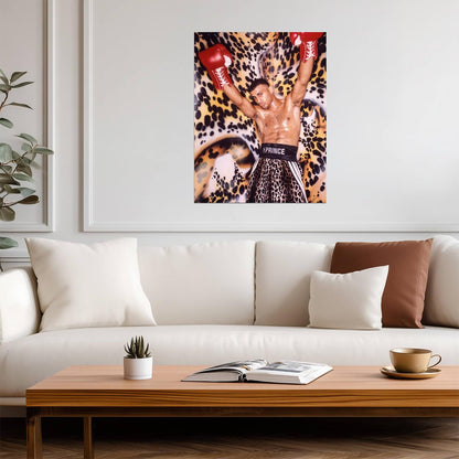 Prince Naseem Hamed Leopard Print | Boxing Fashion Poster | Sports Legend Wall Art - Sports Poster