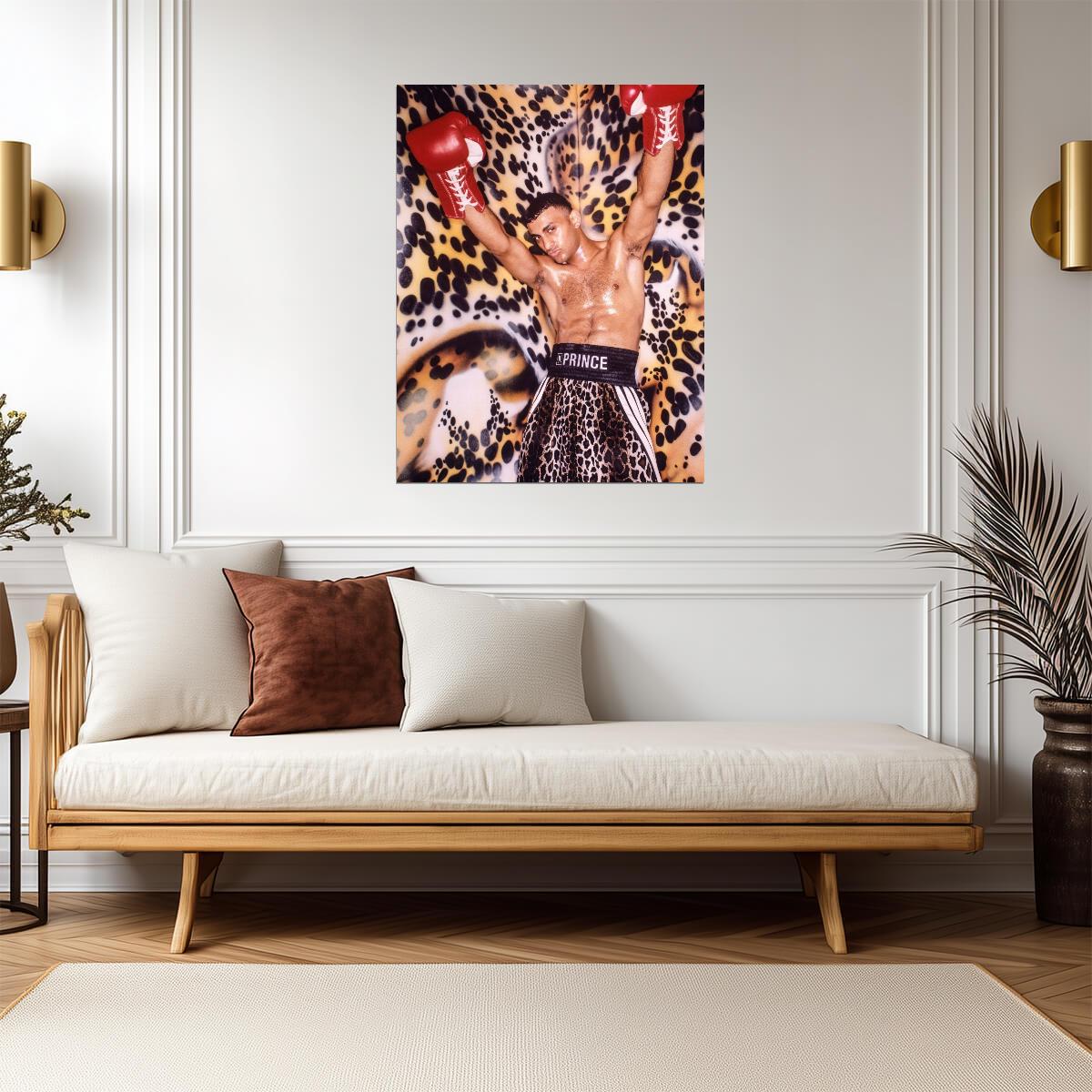 Prince Naseem Hamed Leopard Print | Boxing Fashion Poster | Sports Legend Wall Art - Sports Poster
