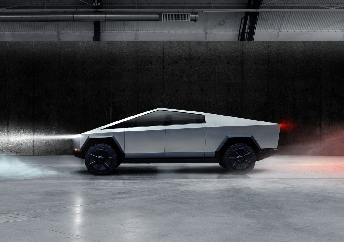 Tesla Cybertruck Side Profile | Futuristic Electric Truck Poster | Industrial Sci-Fi Automotive Art - Cars Poster