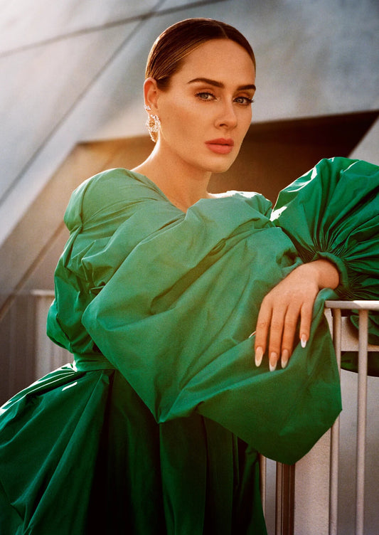 Adele Green Dress | Pop Poster | British Icon Print - Music Poster