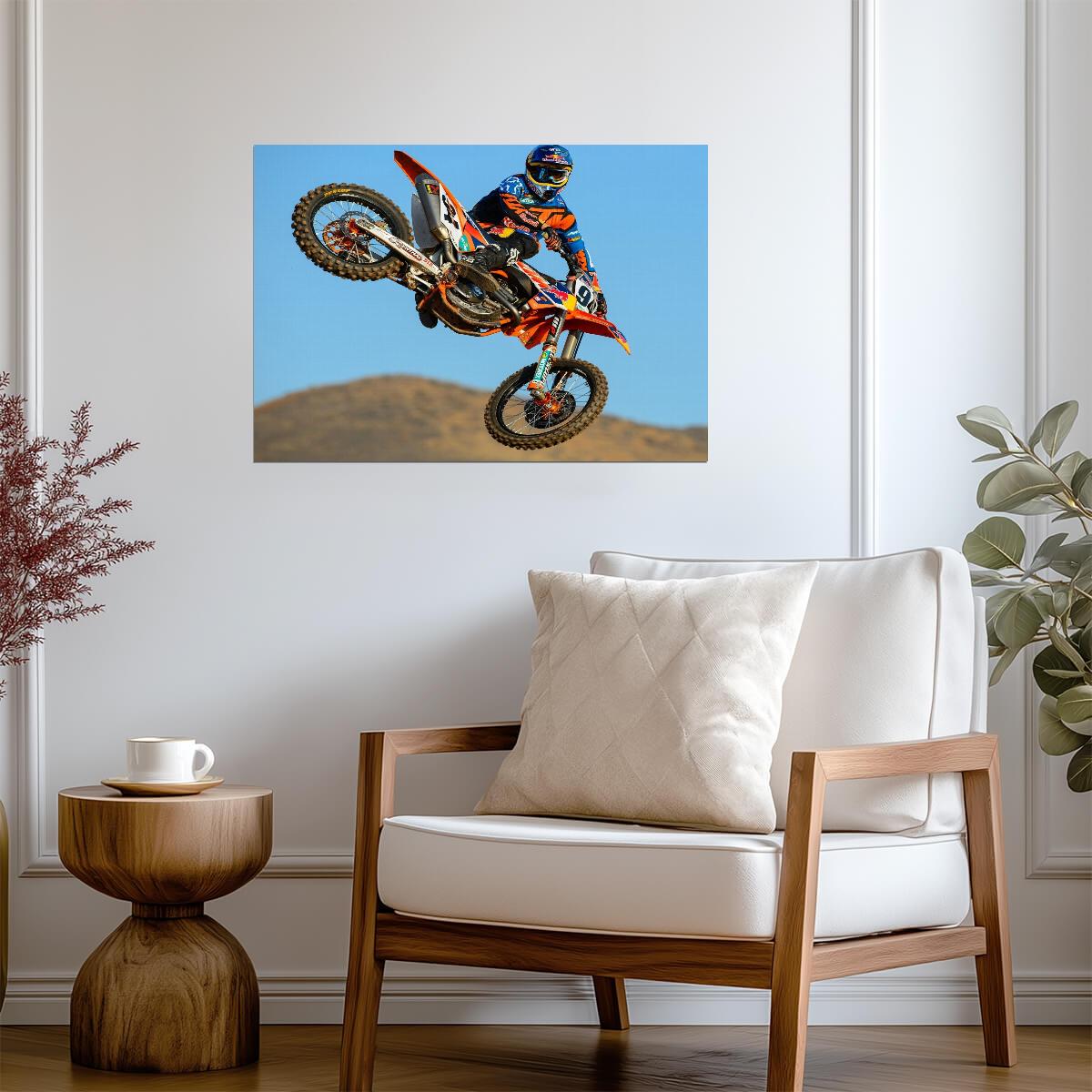 Motocross Action Poster | Dirt Bike Jump Photography - Cars Poster
