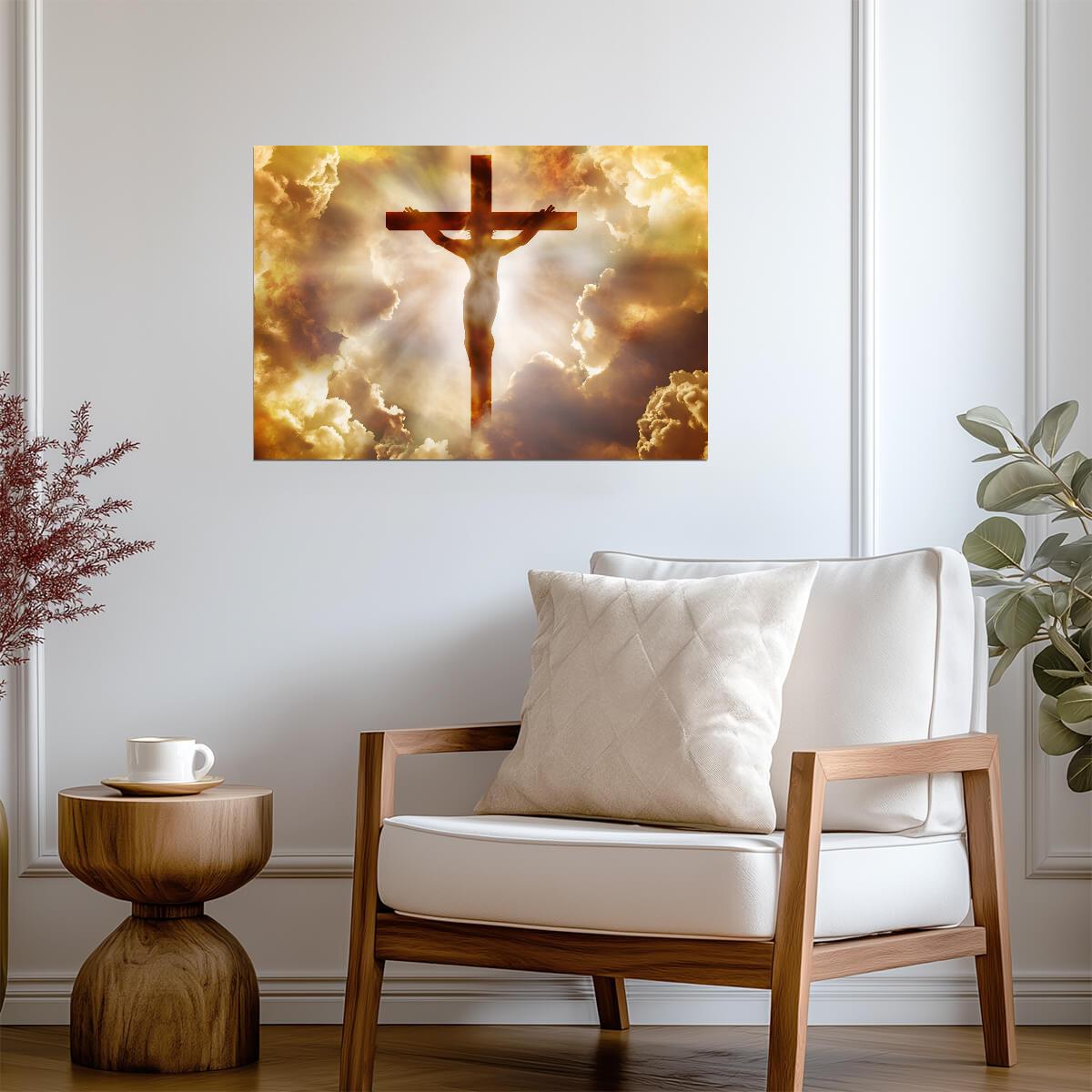 Jesus Christ on the Cross | Crucifixion Poster | Religious Christian Wall Art - Graphic & Art Poster